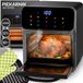 Retoo ER762 friteuse à air - 1350 W, 10 programmes automatiques, écran tactile LED, éclairage intérieur, noir
