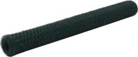 vidaXL Kippengaas - 25x1,2 m - Groen PVC Coating Draadgaas