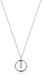 ZINZI zilveren ketting 45cm met ronde hanger en drie fonkelende witte zirkonia's ZIC2820