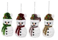 Christmas Gifts 01741 sneeuwpop glanzend 3D 4 sorteringen, meerkleurig