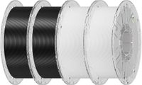 Creality Hyper PLA RFID-filament, 1,75 mm, 600 mm/s, hoge snelheid, hoge precisie en taaiheid, 15 kleuren, gladde 3D-print (2 zwart/2 wit)