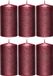 Enlightening Candles 6x Rode cilinderkaars/stompkaars 7 x 13 cm 25 branduren