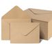 AiQlnu 100 stuks enveloppen van kraftpapier, 80 g/m², bruine vintage envelop met puntige flap, 12,5 x 17,5 cm, wenskaarten om te ontwerpen, afdrukken, uitnodigingen, verjaardagskaarten