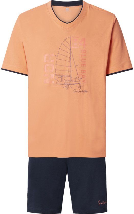 Jan Vanderstorm heren Korte Pyjama - 5XL - Lichtrood