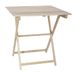 Aranaz Beukenbeuken opvouwbare plank met lamellen 70x70 zonder lak, 70 x 70 cm