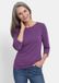 Goldner Shirt met lange mouwen Basic shirt met boothals paars