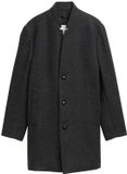 Tom Tailor Denim Wollen jas met opstaande kraag - Maat S - grey big herringbone optic