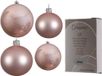 Decoris Kaemingk B.V. Compleet glazen kerstballen pakket lichtroze glans/mat 38x stuks - 18x 4 cm en 20x 6 cm - Inclusief 50x haakjes