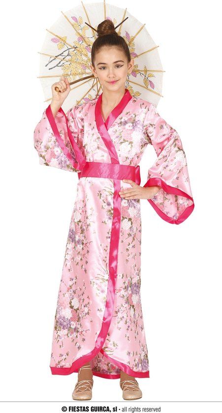 Fiestas Guirca Kimono Roze - 5-6 Jaar - Unisex - Showgirl Kostuum