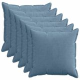 vidaXL - Kussensloop - 6 stuks - Blauw - 60 x 60 cm