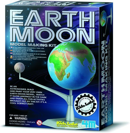 4M Kidzlabs Space Bouwset - Aarde-Maan Model
