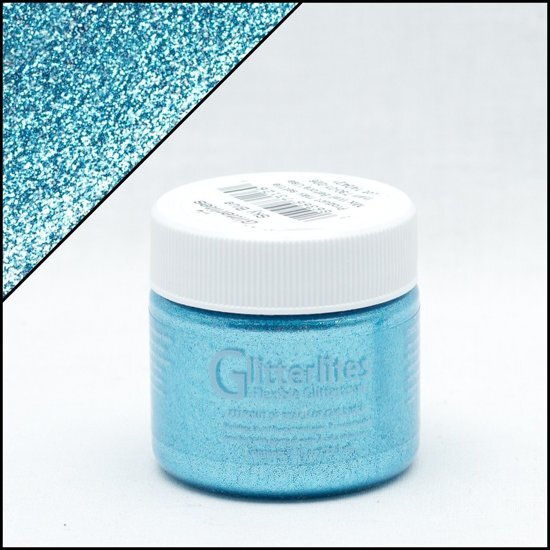 Angelus Glitterlites - Hemels Blauw - 29 5 ml Glitter verf voor o.a. leer Sky Blue