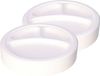 DEPA fondue/gourmet borden - 100x - 3-vaks - wit - D26 cm - suikerrietpulp - composteerbaar