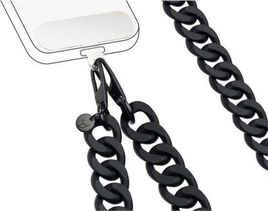FORCE CASE Universele Smartphone Schouderriem Mesh, Zwart