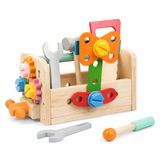 BOECKIE Houten Gereedschapskoffer - Montessori Bouwspeelgoed voor Kinderen
