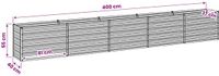 vidaXL Verhoogde Tuinbak Groen 400 x 40 x 55 cm Gegalvaniseerd staal