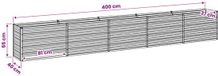vidaXL Verhoogde Tuinbak Groen 400 x 40 x 55 cm Gegalvaniseerd staal