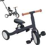 Merkloos Driewieler met duwstang - Grijs - Metaal - 25 kg