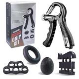 Newaner Handtrainer, vingertrainer, onderarmtrainer, 5-delige set, telbare gripkrachttrainer met instelbare greepdikte