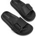 Holster Laze Slippers - Vegan Comfort - Podologisch Goedgekeurd - Waterbestendig ZWART - Maat 44