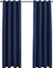 vidaXL Gordijn verduisterend met metalen ringen 2 st 140x175 cm blauw