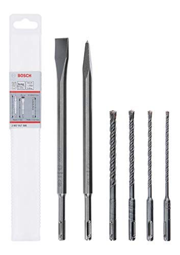 Bosch 6-delige SDS plus-5 Hamerboren- en beitelset (voor beton en metselwerk, accessoire boorhamer)