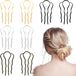 Bol 8 Stuks Haar Zijkammen - Haar Vork Clip - Tanden Haarspelden - Opgestoken Broodje - 4 Prong U Vorm Haar Sticks - Twist Haar Pin - Vrouwen Haar Styling Tool - Accessoires - 4 Kleuren