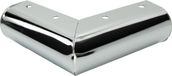 B & B Elegante rechthoekige meubelpoten in glanzend chroom, 4,5 cm hoog