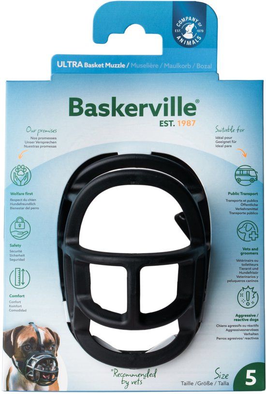 Baskerville Ultra Muzzle Muilkorf - Blauw - Maat: One size