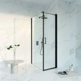 Fortifura Galeria Douchecabine - 60x100x200 - Profiel veiligheidsglas - antikalk - mat zwart