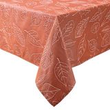 Laura Ashley Tafelkleed verhoogd geweven geborduurde jacquardstof, kreukbestendig voor dineren, vakantie, feest, bruiloft of banket, 152,4 x 304,8 cm, Maple Spice