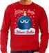 Bellatio Decorations Foute Kerst trui - sweater - Altijd lastig blauwe ballen / blue balls - rood - voor heren - kerstkleding M