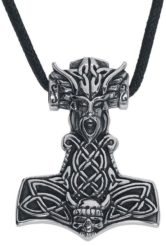 etNox hard and heavy etnox Thor's Hammer Unisex Halsketting - zilverkleurig