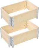 Garronda Kweekbak Palletrand 2-Pack 60x40x20 cm - Natuurlijk