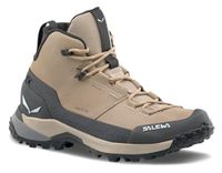 Salewa Dames Puez Leather Mid Powertex Laarzen - Waterdichte Wandel- & Trekking Boot, Drijfzand/Onyx, 7