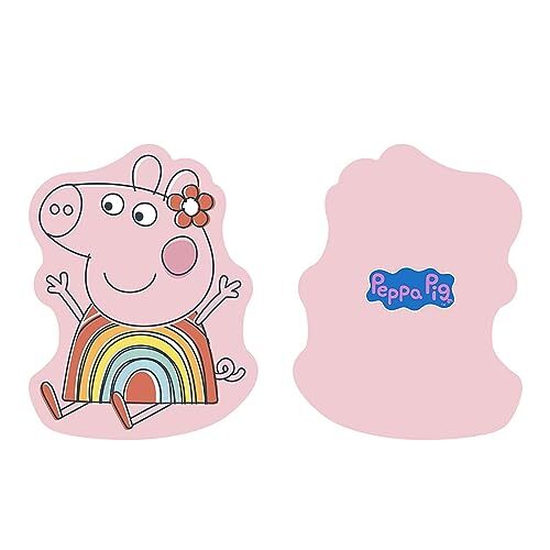 Character World Character World Officieel Peppa Pig vormig kussen, superzacht omkeerbaar 2-zijdig, speels Peppa Design roze kussen, perfect voor de slaapkamer of op de bank