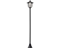 Outsunny Lampe d'extérieur sur pied solaire, 26 x 26 x 177 cm, noir