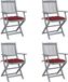 Maison Exclusive - Chaises Pliantes 4 Pièces Avec Coussins En Bois D'Acacia Massif