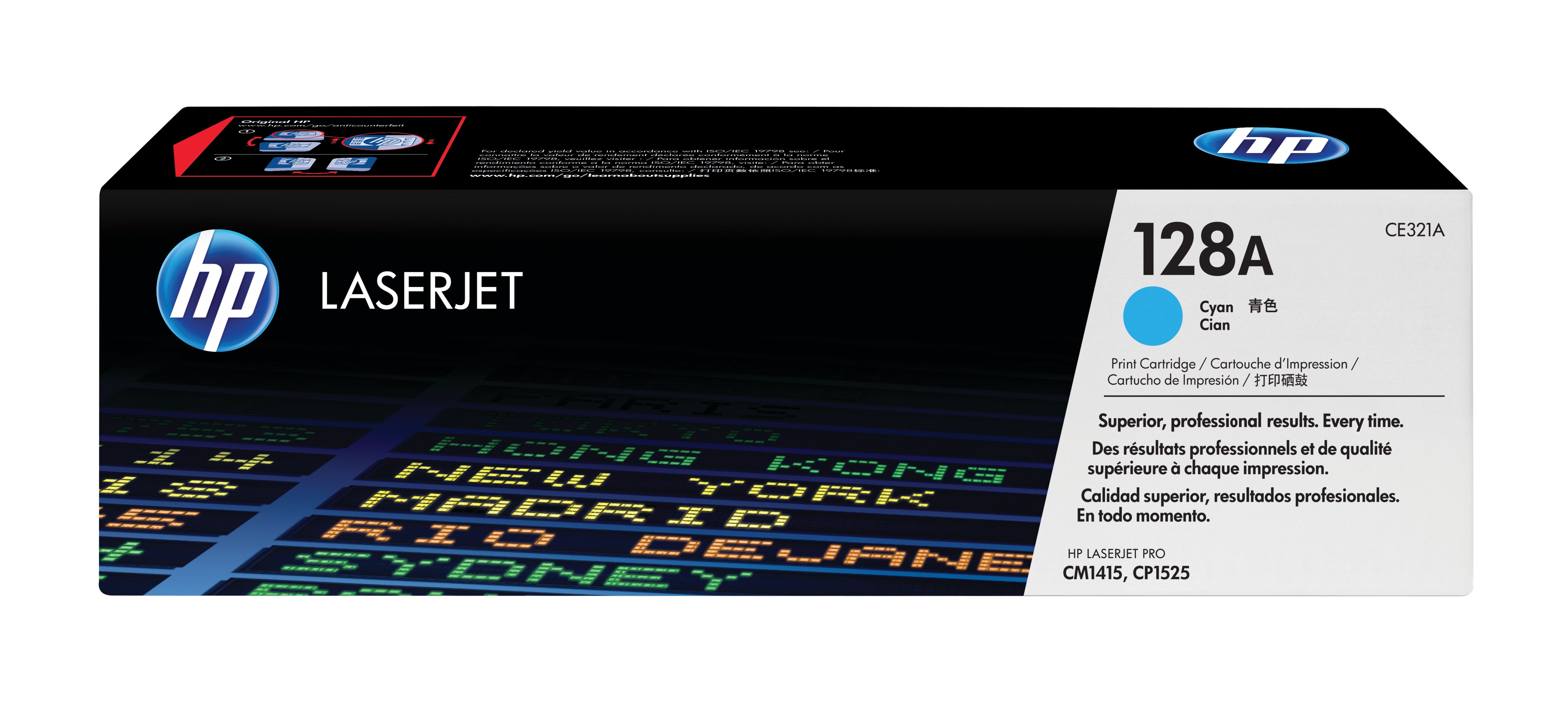 HP 128A Original Cyan Toner Cartridge