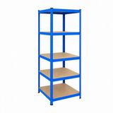 Merkloos Relaxdays Stellingkast - 200 x 80 x 60 cm - 875 kg - blauw