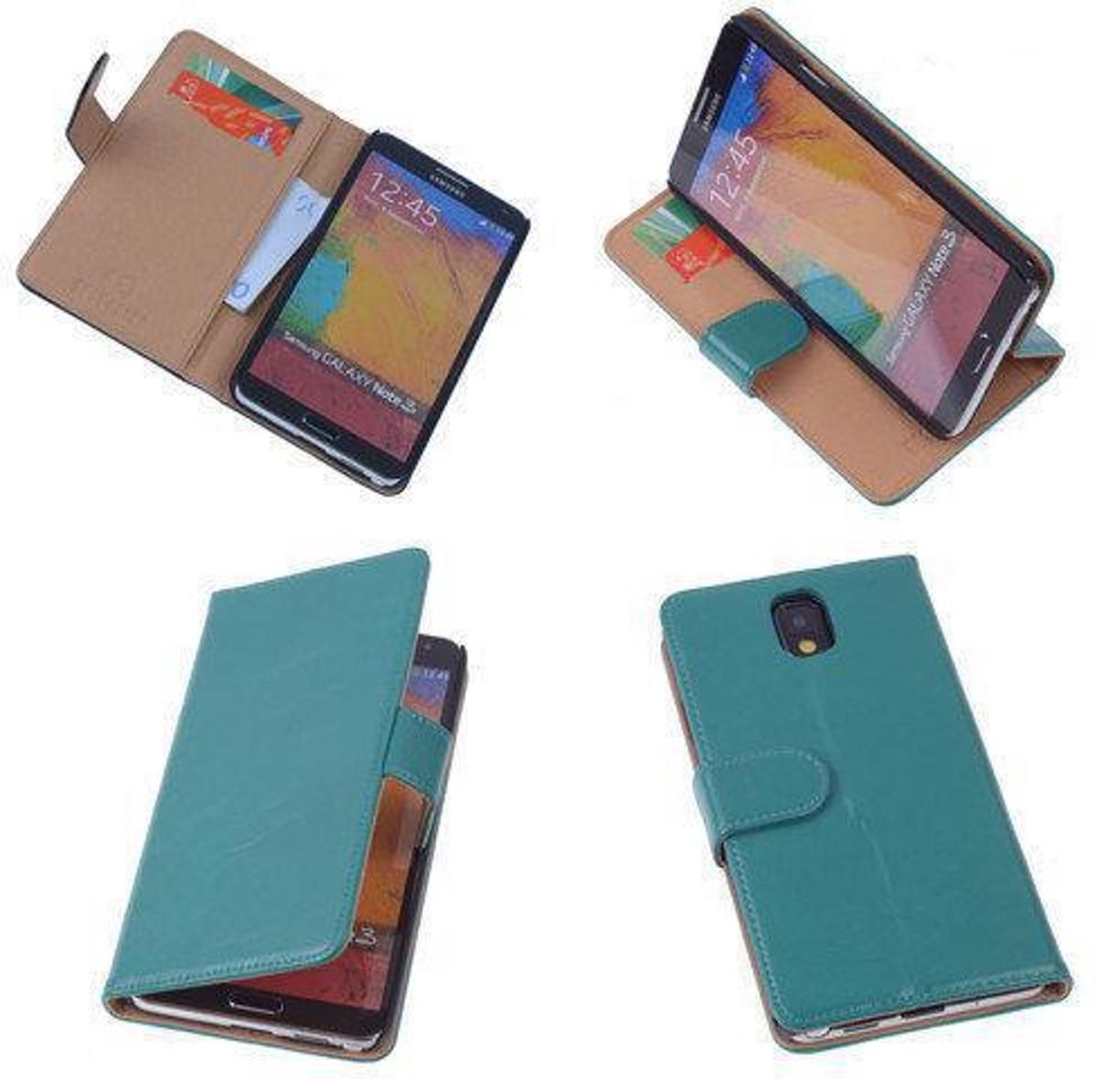 Best Cases PU Leder Groen Samsung Galaxy Note 3 Neo Book/Wallet Case/Cover Hoesje