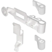 Kit d'accessoires pour espagnolette de volet battant – Fermeture sécurité volet et persienne – 4 pièces – Blanc mat – Polyamide résistant