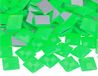 Decoratieve edelstenen van acryl, vierkant, neongroen, 16 x 16 mm, 500 stuks.