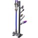 XIGOO Opslagstand-docking-stationhouder voor Dyson V11 V10 V8 V7 V6 draadloze stofzuigers en accessoires, stabiel metalen organisatorrek, geborsteld zwart