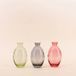 Set de 3 vases en verre coloré, H12cm