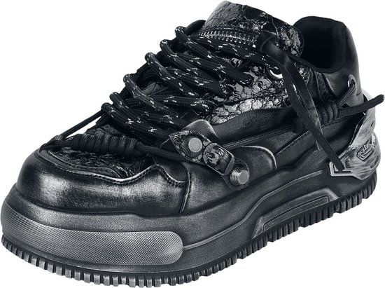 Denatured by KOI Metamorphosis Men’s Distressed Platform Trainers - Black Fade Heren Sneakers - zwart - EU43