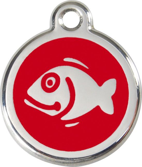 Red Dingo Kattenpenning 20 mm vis rood