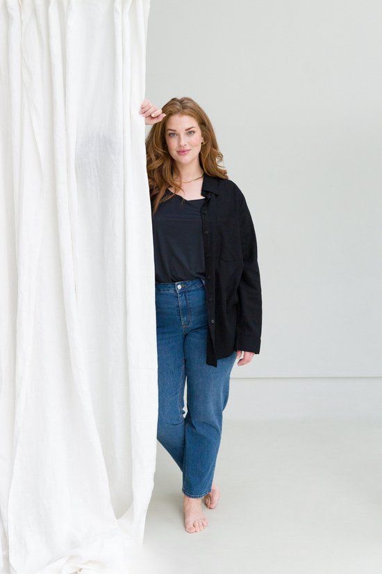 BASE LEVEL CURVY Annelia Bottoms - Mid Blue - maat W3(52) / L28