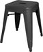 Bolero Bolero Bistro steel lage krukset (4 stuks), zwart, corrosiebestendig gepoedercoat gegalvaniseerd staal, zithoogte: 460 mm, stapelbaar, dl880