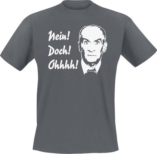 Louis de Funès T-shirt - Nein! Doch! Ohhhh! - donkergrijs - L